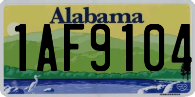 AL license plate 1AF9104
