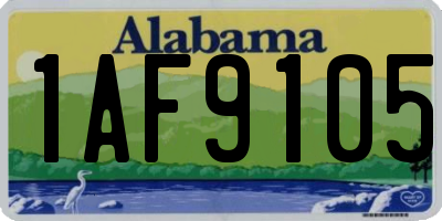 AL license plate 1AF9105