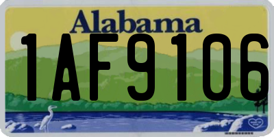 AL license plate 1AF9106