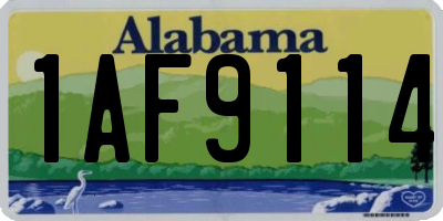 AL license plate 1AF9114