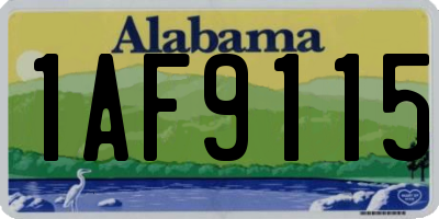AL license plate 1AF9115