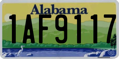 AL license plate 1AF9117