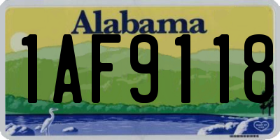 AL license plate 1AF9118