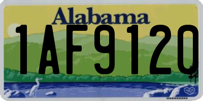 AL license plate 1AF9120