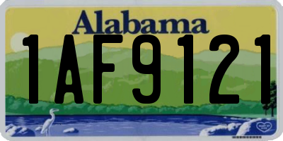 AL license plate 1AF9121