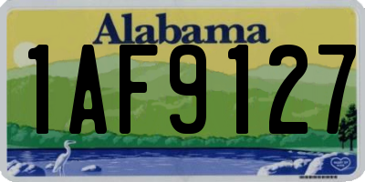 AL license plate 1AF9127