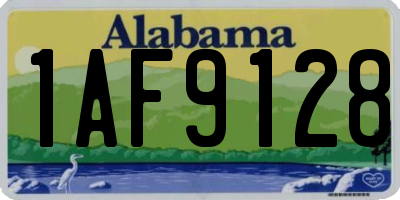 AL license plate 1AF9128