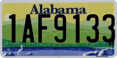 AL license plate 1AF9133