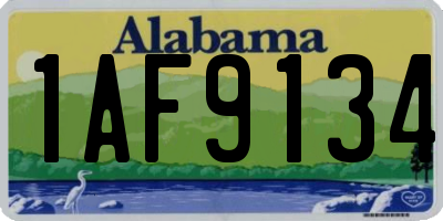 AL license plate 1AF9134