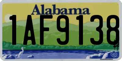 AL license plate 1AF9138
