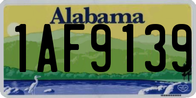 AL license plate 1AF9139
