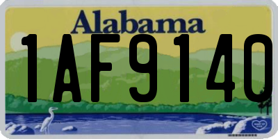 AL license plate 1AF9140