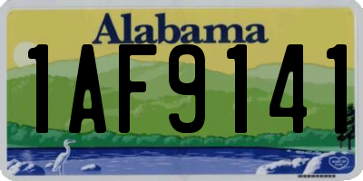 AL license plate 1AF9141