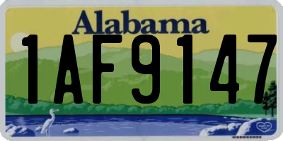 AL license plate 1AF9147