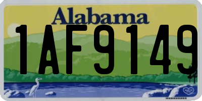 AL license plate 1AF9149