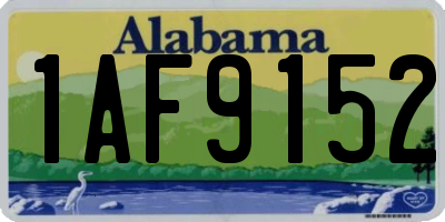 AL license plate 1AF9152