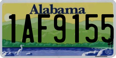 AL license plate 1AF9155