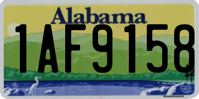 AL license plate 1AF9158