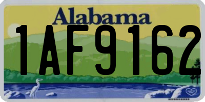 AL license plate 1AF9162