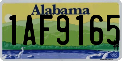AL license plate 1AF9165