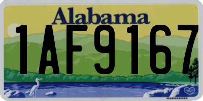AL license plate 1AF9167