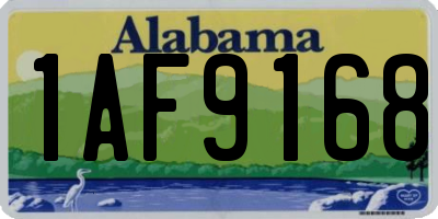 AL license plate 1AF9168