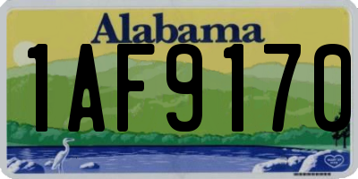 AL license plate 1AF9170