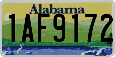 AL license plate 1AF9172