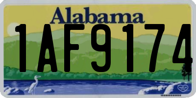 AL license plate 1AF9174