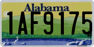 AL license plate 1AF9175