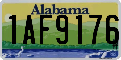 AL license plate 1AF9176