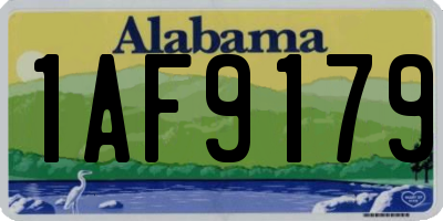 AL license plate 1AF9179
