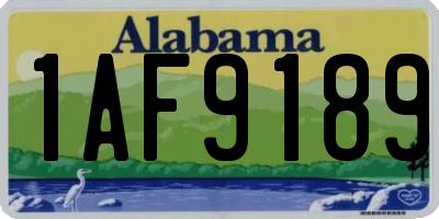 AL license plate 1AF9189