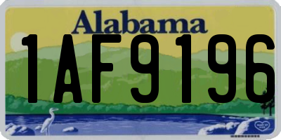AL license plate 1AF9196