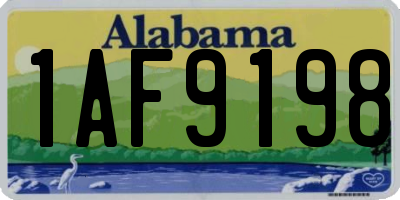 AL license plate 1AF9198