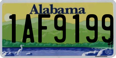 AL license plate 1AF9199