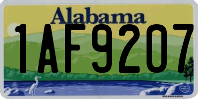 AL license plate 1AF9207