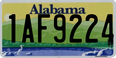 AL license plate 1AF9224