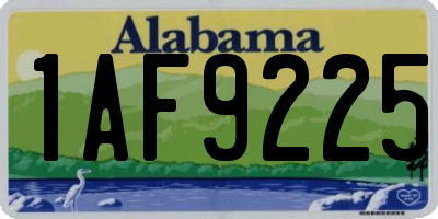 AL license plate 1AF9225