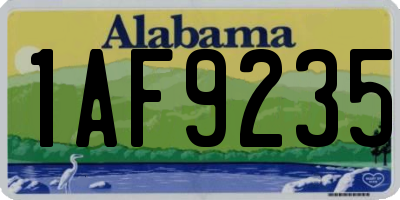 AL license plate 1AF9235