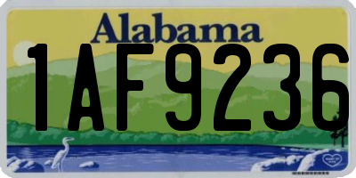 AL license plate 1AF9236