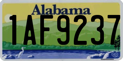 AL license plate 1AF9237