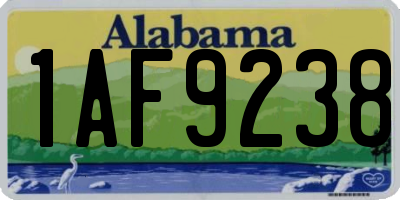 AL license plate 1AF9238