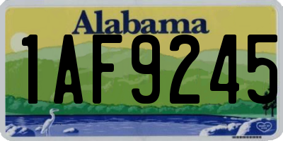 AL license plate 1AF9245