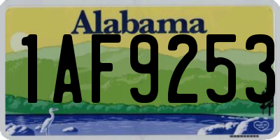 AL license plate 1AF9253