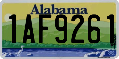 AL license plate 1AF9261
