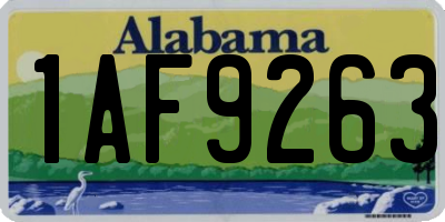 AL license plate 1AF9263