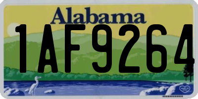 AL license plate 1AF9264
