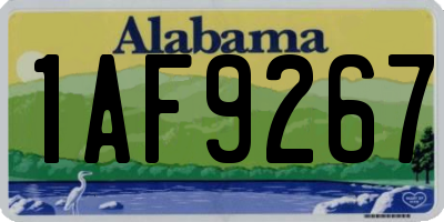AL license plate 1AF9267