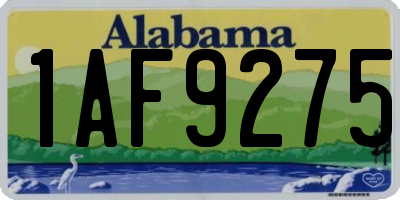 AL license plate 1AF9275